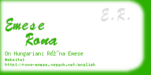 emese rona business card